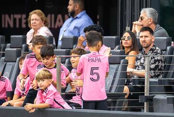 Messi (right) sat out Inter Miami's weekend MLS defeat to Montréal.